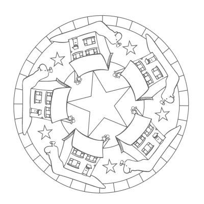 Abbildung von Mandalas (grün): Malblock zur Förderung von Kreativität und Konzentration ab 4 Jahren
