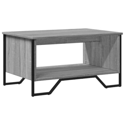Abbildung von vidaXL Couchtisch, Beistelltisch mit Stauraum, Kaffeetisch Sofatisch für Wohnzimmer, Teetisch Wohnzimmertisch, Grau Sonoma Holzwerkstoff