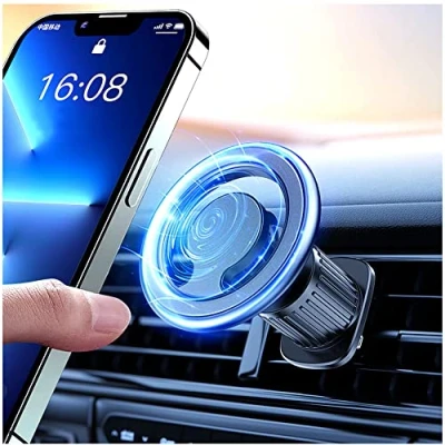 Abbildung von Kinizuxi Handyhalterung Auto Magnet Kompatibel mit MagSafe, Starker Magsafe Autohalterung Kfz Handy Halterung 360 Drehbar Handyhalter Lüftung für iPhone 14 13 12 usw