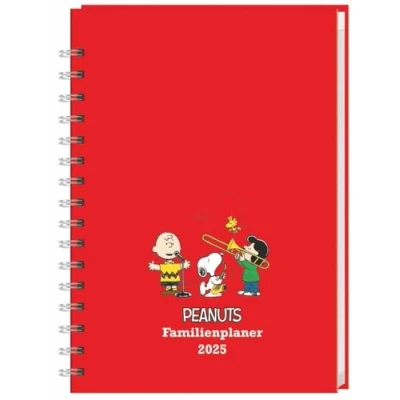 Abbildung von Peanuts Familienplaner Buch A5 2025: Familienkalender mit 5 Spalten. Liebevoll illustrierter Kalender Einstecktasche und Schulferien. Terminplaner 160 Seiten. (Kalenderbücher Heye)