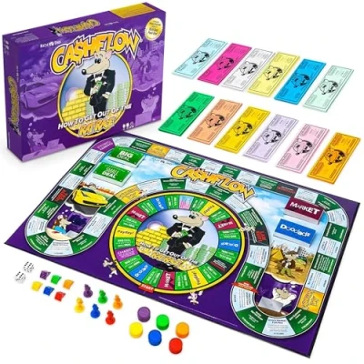 Abbildung von Rich Dad CASHFLOW Bildungsspiel von Robert Kiyosaki für Familiäre Finanzkompetenz, Geschäftsaufbau, Investitionen &amp; Geldmanagement Spielerische Lernmöglichkeiten