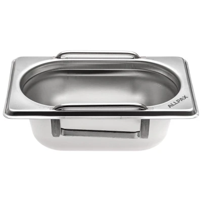 Abbildung von ALLPAX GN Behälter mit Griff 1/9 Höhe: 65 mm Edelstahl 0,6 l Füllmenge Gastronorm kaufen