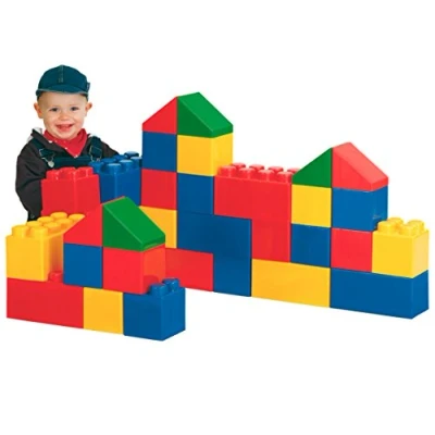 Abbildung von WADER QUALITY TOYS Spielbausteine Bausteine Bausteinblock XXL 36 Stück 12M+, (36 St)