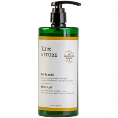 Abbildung von Tahe Nature sulfatfreies Duschbad mit natürlichen Polyphenolen und Kokos Leinölen, 750 ml