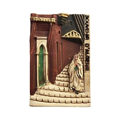 Abbildung von 3D Algerien Kühlschrank Kühlschrankmagnet Tourist Souvenirs Handmade Harz Handwerk Magnetischen Aufkleber Home Küche Dekoration Reise Geschenk