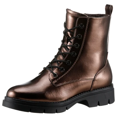 Abbildung von Tamaris Plateaustiefelette, Damen, Größe: 36, Bronce Schuhe