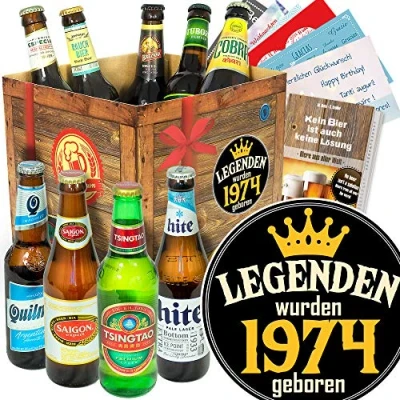 Abbildung von Legenden 1974 Biere aus aller Welt das perfekte Geschenk 50. für Mann
