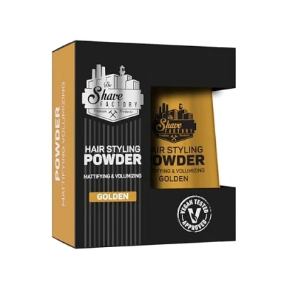 Abbildung von The Shave Factory Haarstyling Puder mattierend und voluminös für unvergleichliche Textur, Volumen mattes Finish perfekt jeden Look Haartyp (20 g (1er Pack), Golden)