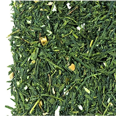 Abbildung von Grünteemischung Sencha Mandel milch Karamell/Mandel Note aromatisiert