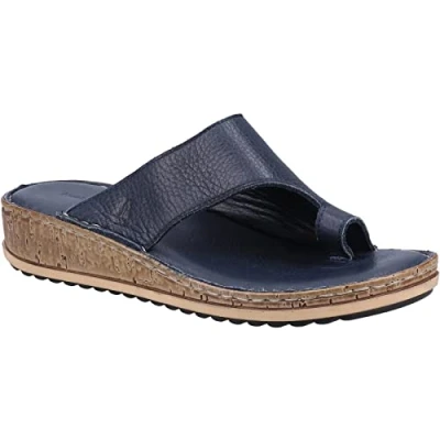 Abbildung von Hush Puppies Damen Elissa Zehensteg Sandale, Navy, 39 EU