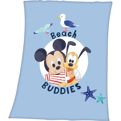 Abbildung von Disney Babydecke &quot;Mickey Mouse&quot;, mit liebevollem Mickey Mouse Motiv, Kuscheldecke