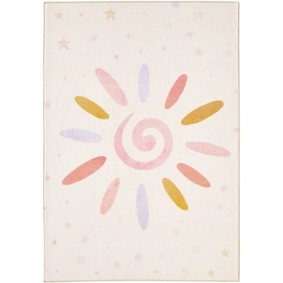 Abbildung von Teppich Floral Sonne, SIMPEX24, Rechteckig, Höhe: 7 mm, Jungen Mädchen Babyzimmer Kinderzimmer
