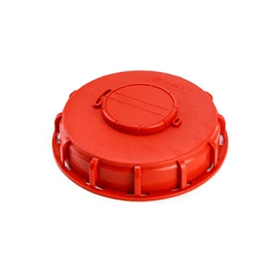 Abbildung von QWORK® IBC Tankdeckel, Wassertank Vented Deckel Cap, Tank Zubehör Kunststoff Rot 163mm (# A)