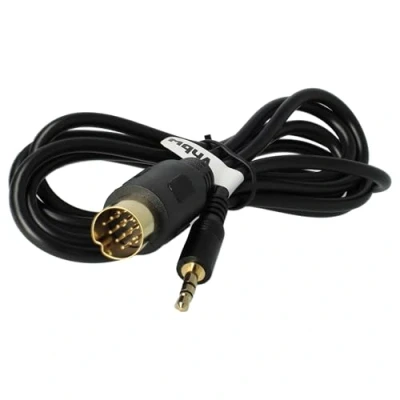 Abbildung von vhbw AUX Line In Adapter Kabel KFZ Radio kompatibel mit alle Geräte von Kenwood CD Wechsleranschluss Auto, Fahrzeug