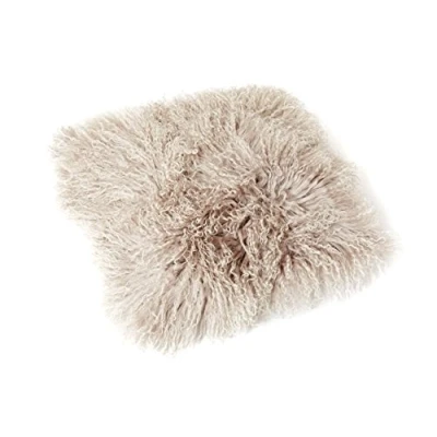 Abbildung von Reissner Lammfelle Tibet Lammfell Kissenbezug langflorig 30x30cm JYC02 Taupe