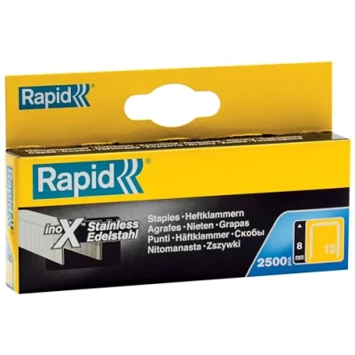 Abbildung von 5 x Rapid Tackerklammern Nr. 13 8mm Edelstahl VE=2500 Stück
