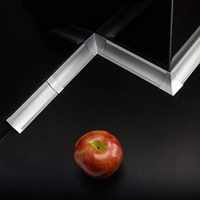 Abbildung von DQ PP WINKELLEISTE INNENECKE Aluminium 23 x 23mm PVC Küchenleiste Arbeitsplatte Abschlussleiste Leiste Küche Küchenabschlussleiste Wandabschlussleiste Tischplattenleisten