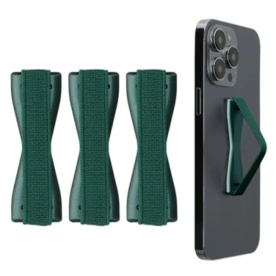 Abbildung von kwmobile Smartphone Fingerhalter 3 Set Handy Halter Griff Halterung Einhandbedienung 3X Handyhalter in Metallic Petrol