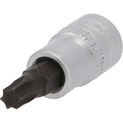 Abbildung von KS TOOLS 911.3874 Steckschlüsseleinsatz DIN 3120, ISO 1174 T40 Chrom Vanadium Stahl Torx gerändelt