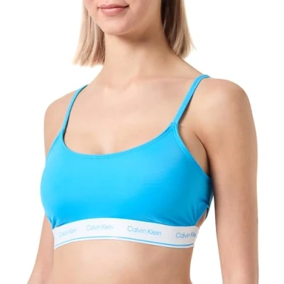 Abbildung von Calvin Klein Swimwear Bralette Bikinitop, Damen, Größe: Large, Malibu blue