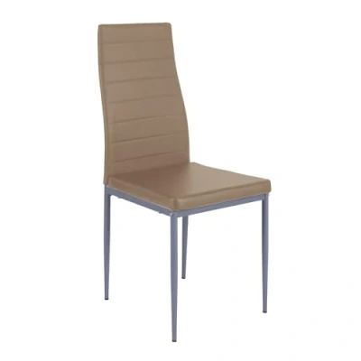 Abbildung von riess ambiente Esszimmerstuhl MODENA cappuccino braun · Küchenstuhl Set aus Kunstleder und Stahl (Set, 2 St), Bürostuhl Modern Design ohne Armlehne Metall
