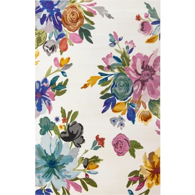 Abbildung von Myflair Möbel &amp; Accessoires Teppich &quot;Sunshine&quot;, rechteckig, Kurzflor, gewebt, Blumen Design, ideal im Wohnzimmer Schlafzimmer