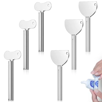 Abbildung von Zivacate Tubenausdrücker, zahnpastatubenquetscher 6 Stück, Zahnpasta Ausdrücker Metall, Legierungsrolle Zahnpastaspender Tubenaufroller für Zahnpasta/Ölfarbe/Handcreme