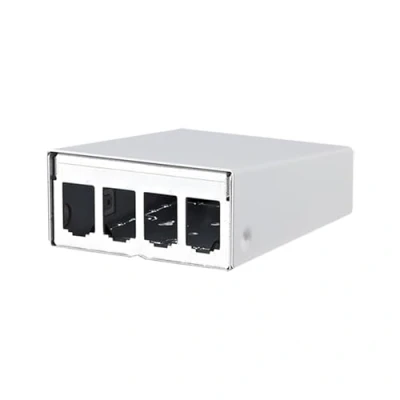 Abbildung von METZ CONNECT Modul AP Gehäuse 4 Port reinweiß, unbestückt