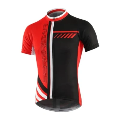 Abbildung von BERGRISAR Radtrikot Herren Kurzarm Rennrad Fahrrad Trikots, 8002 rot, XX Large