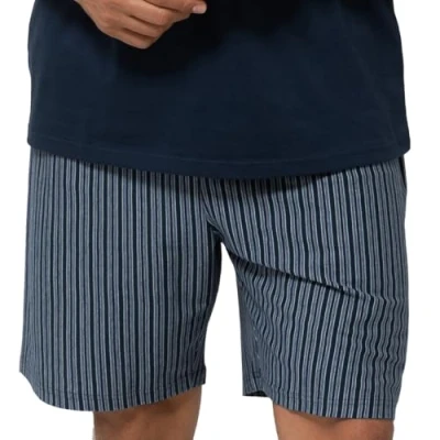 Abbildung von Ammann Schlafhose Bio Herren Hose, kurz Single Jersey Streifen