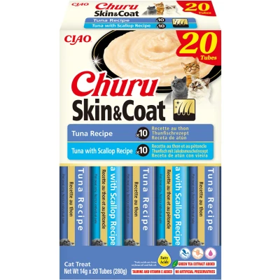Abbildung von INABA Churu Skin &amp; Coat Katzensnack Multipack Thunfisch 20 Stück