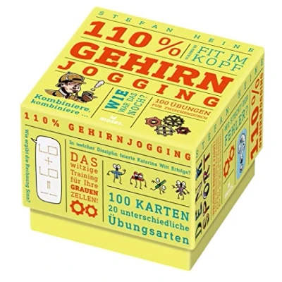 Abbildung von Moses. Verlag Spiel, Familienspiel MOS51962 110% Gehirnjogging, Kartenspiel, ab 12 Jahren, Quizspiel / Wissensspiel