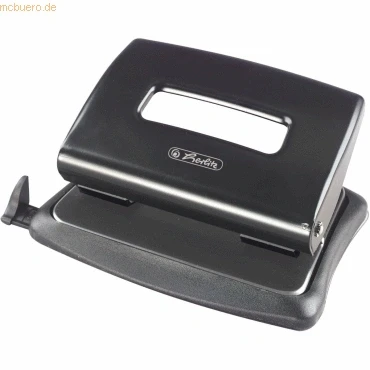 Abbildung von Herlitz 1610492 Bürolocher 1,6mm mit Anschlag. Schwarz Metall
