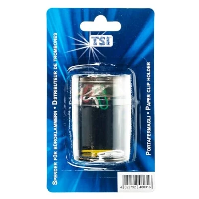 Abbildung von TSI Büroklammernspender, magnetisch, Farbe schwarz transparent, Art. Nr. 48031