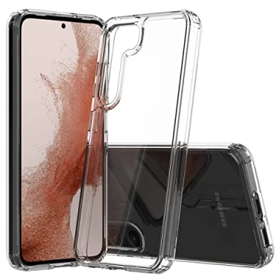 Abbildung von CoverKingz Handyhülle für Samsung Galaxy S23 Stoßfeste Handy Hülle mit Kameraschutz Slim Hybrid Case Transparent Clear Cover
