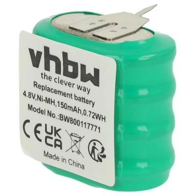 Abbildung von vhbw NiMH Ersatz Knopfzellen Akku Typ 4/V150H 3 Pins 150mAh 4,8V kompatibel mit Modellbau Akkus, Solar Leuchten UVM.