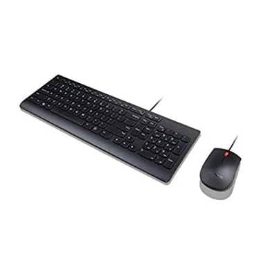 Abbildung von Lenovo Essential USB Belgisch, Englisch Schwarz Tastaturen (Standard, Verkabelt, USB, Schwarz, Maus enthalten)