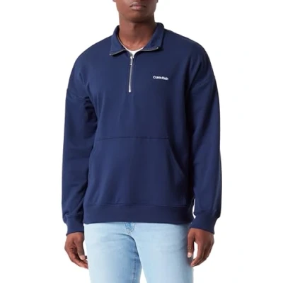 Abbildung von Calvin Klein Herren Sweatshirt ohne Kapuze, Blau (Blue Shadow), S