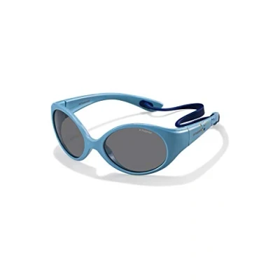 Abbildung von Polaroid Unisex Kinder PLD 8010/S Y2 Mif 47 Sonnenbrille, Türkis (Azure/Grey)