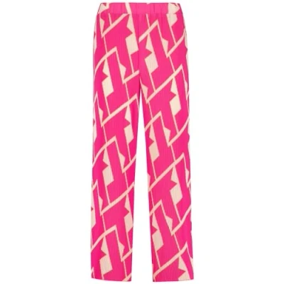 Abbildung von Gerry Weber Culotte Stoffhose, Damen, Größe: 46, Lila pink druck