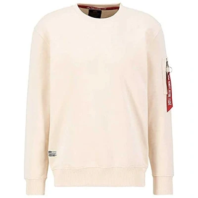 Abbildung von Alpha Industries Blood CHIT Sweatshirt, Herren, Größe: Large, Jet stream white