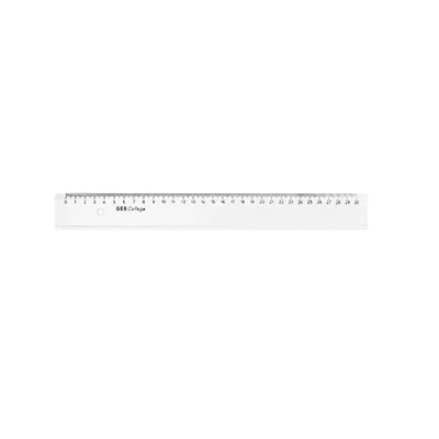 Abbildung von Aristo College Lineal AR23030, transparent, mit Tuschekante und Facette, 30 cm