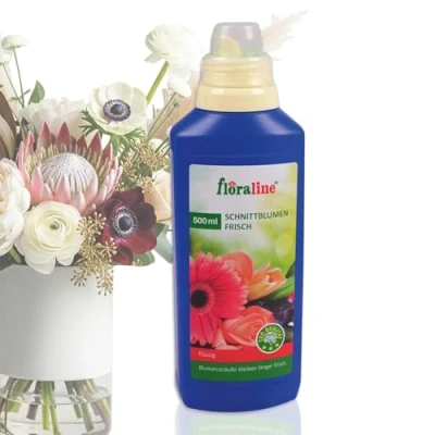 Abbildung von floraline® Schnittblumen Frisch deutlich längere Frische für Blumen Sträuße Blüten in voller Pracht 500ml