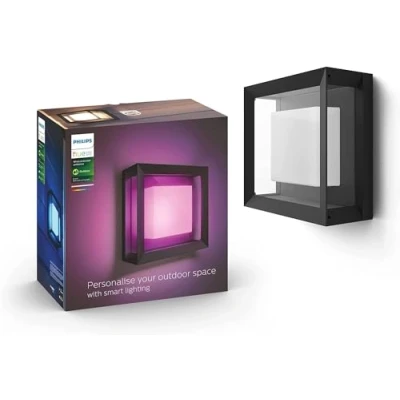 Abbildung von Philips Hue Econic Wandleuchte White and Color Schwarz modern