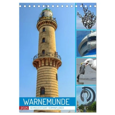 Abbildung von Sehnsuchtsort Warnemünde (Tischkalender 2025 DIN A5 hoch), CALVENDO Monatskalender