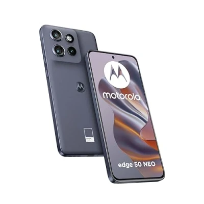 Abbildung von Motorola edge50 neo Smartphone (6,36&quot; Super HD Display, 50 MP Kamera mit Moto KI, 12/512 GB, 4310 mAh, Android 14) Pantone Grisaille (Veganes Kunstleder), inkl. Schutzcover
