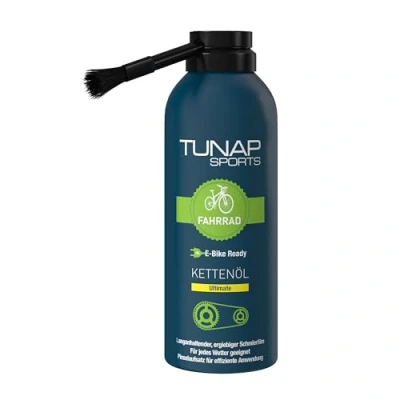 Abbildung von TUNAP SPORTS Kettenöl Ultimate 125ml Spray mit Dosierpinsel Fahrrad Langzeit Schmierung für Ritzel, Schaltwerk und Kette Geräuschentwicklung wird stark reduziert langanhaltender Schmierfilm