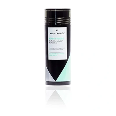 Abbildung von VidalForce Streuhaar Dunkelbraun 5gr I 100% Natürlich Ansatzpuder Dichtes Haar in 20 s Schütthaar zur Haarverdichtung Haaransatz Puder Haarpuder Männer &amp; Frauen