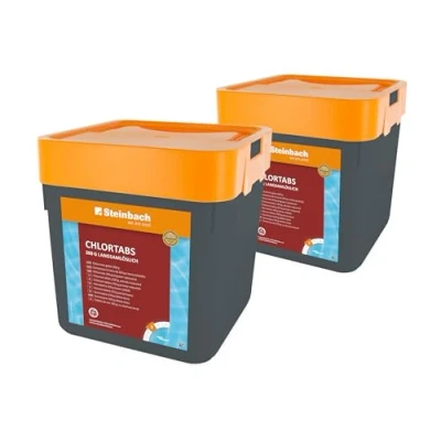 Abbildung von Steinbach Poolpflege Chlortabs 200 g langsamlöslich, 2X 5 kg, Chlorprodukte, 0752205TD02