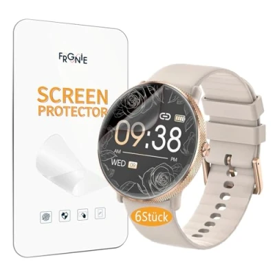 Abbildung von Frgnie Schutzfolie Kompatibel für AKUMAKA S61 Smartwatch 1.39&quot; (6 Stück) HD Flexibel TPU Folie, DekeFit Displayschutzfolie